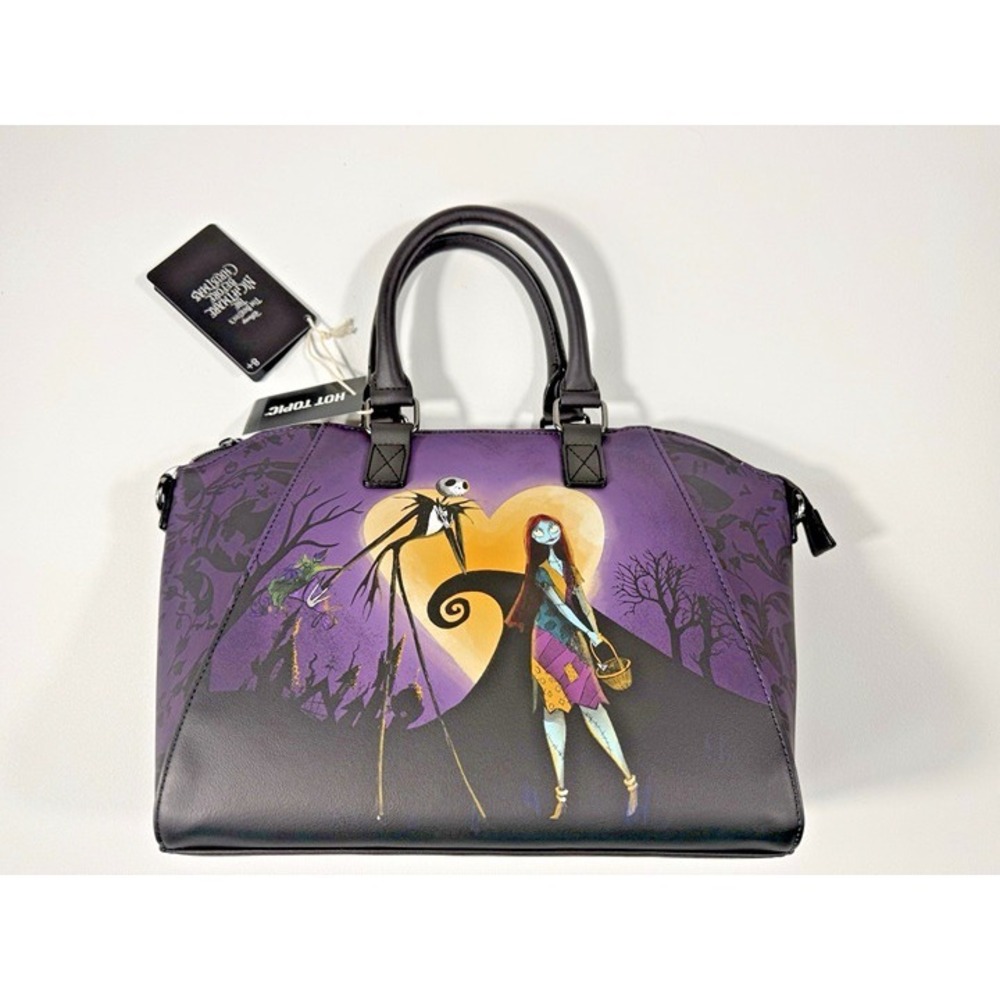Loungefly The Nightmare Before Christmas Jack & Sally Moon Satchel Bag Purse